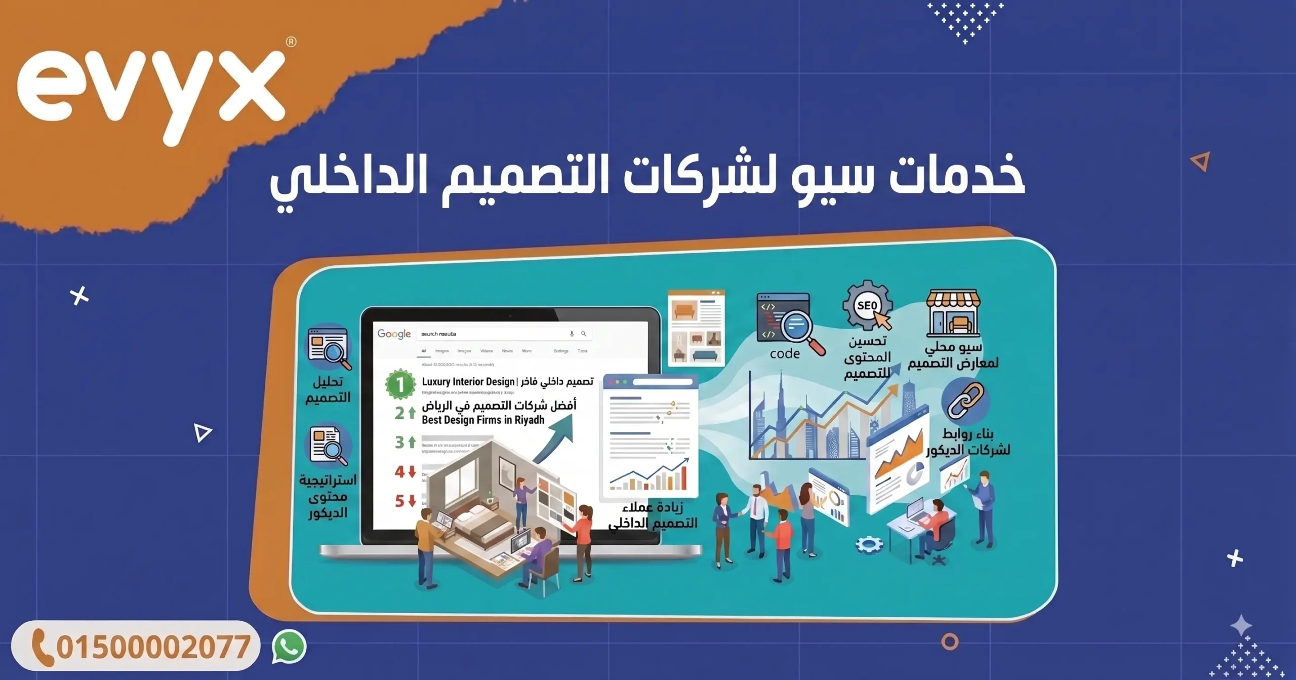 خدمات سيو لشركات التصميم الداخلي